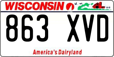 WI license plate 863XVD