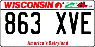 WI license plate 863XVE