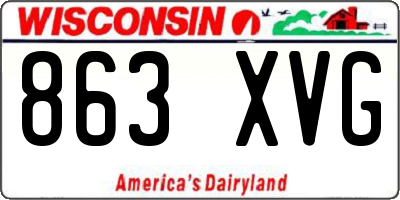WI license plate 863XVG