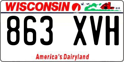 WI license plate 863XVH