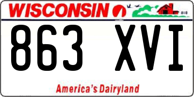 WI license plate 863XVI