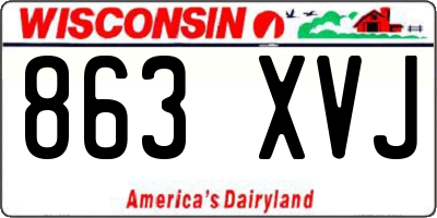 WI license plate 863XVJ