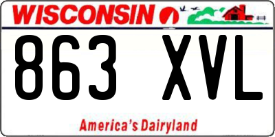 WI license plate 863XVL