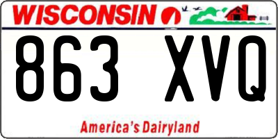 WI license plate 863XVQ