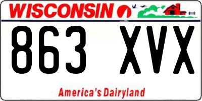 WI license plate 863XVX