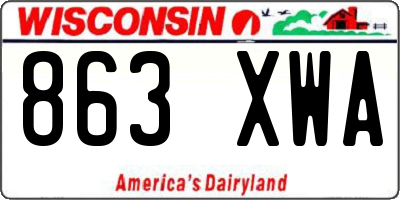 WI license plate 863XWA