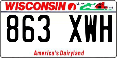 WI license plate 863XWH