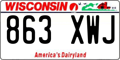 WI license plate 863XWJ
