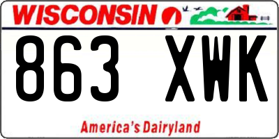 WI license plate 863XWK