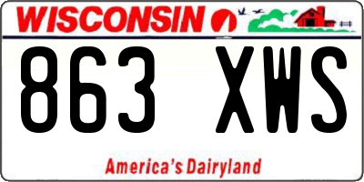 WI license plate 863XWS