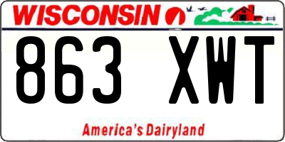 WI license plate 863XWT