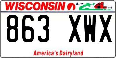 WI license plate 863XWX