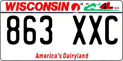 WI license plate 863XXC