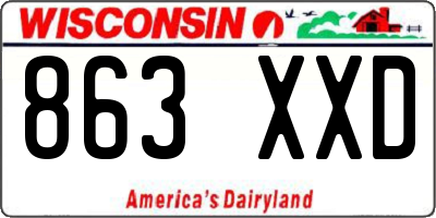 WI license plate 863XXD