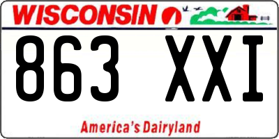 WI license plate 863XXI