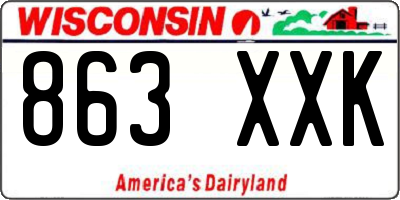 WI license plate 863XXK
