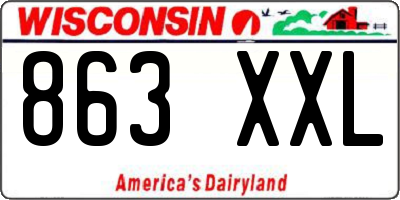 WI license plate 863XXL