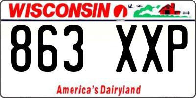 WI license plate 863XXP