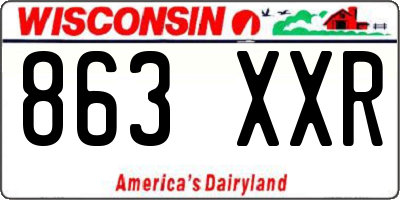 WI license plate 863XXR