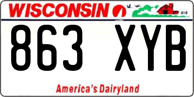 WI license plate 863XYB