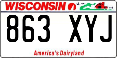 WI license plate 863XYJ