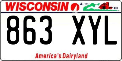 WI license plate 863XYL