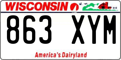 WI license plate 863XYM