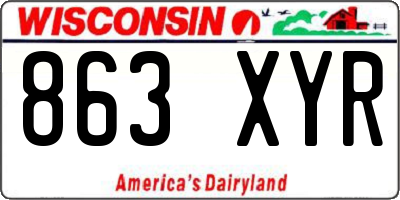 WI license plate 863XYR