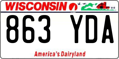 WI license plate 863YDA