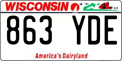 WI license plate 863YDE