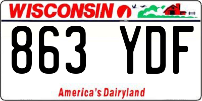 WI license plate 863YDF