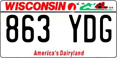 WI license plate 863YDG