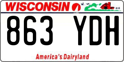 WI license plate 863YDH