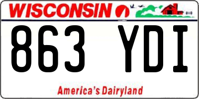 WI license plate 863YDI