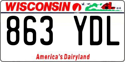 WI license plate 863YDL
