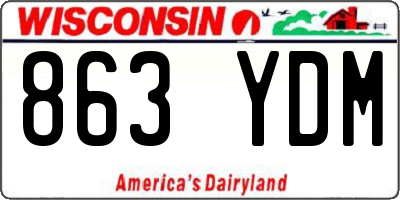 WI license plate 863YDM