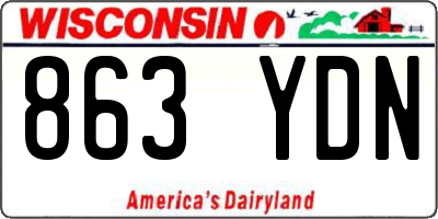 WI license plate 863YDN