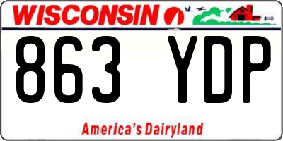 WI license plate 863YDP