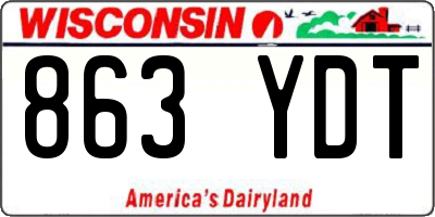 WI license plate 863YDT