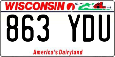 WI license plate 863YDU