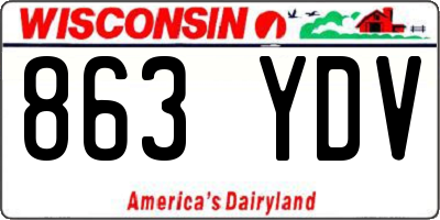WI license plate 863YDV