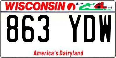 WI license plate 863YDW
