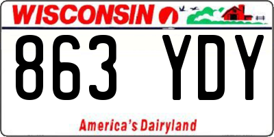 WI license plate 863YDY