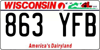 WI license plate 863YFB