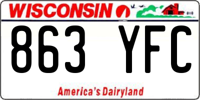 WI license plate 863YFC