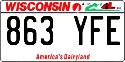 WI license plate 863YFE