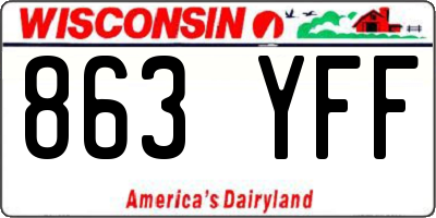 WI license plate 863YFF