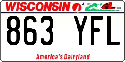WI license plate 863YFL