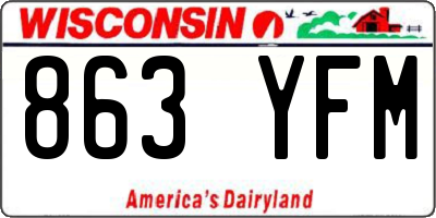 WI license plate 863YFM