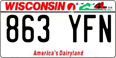 WI license plate 863YFN
